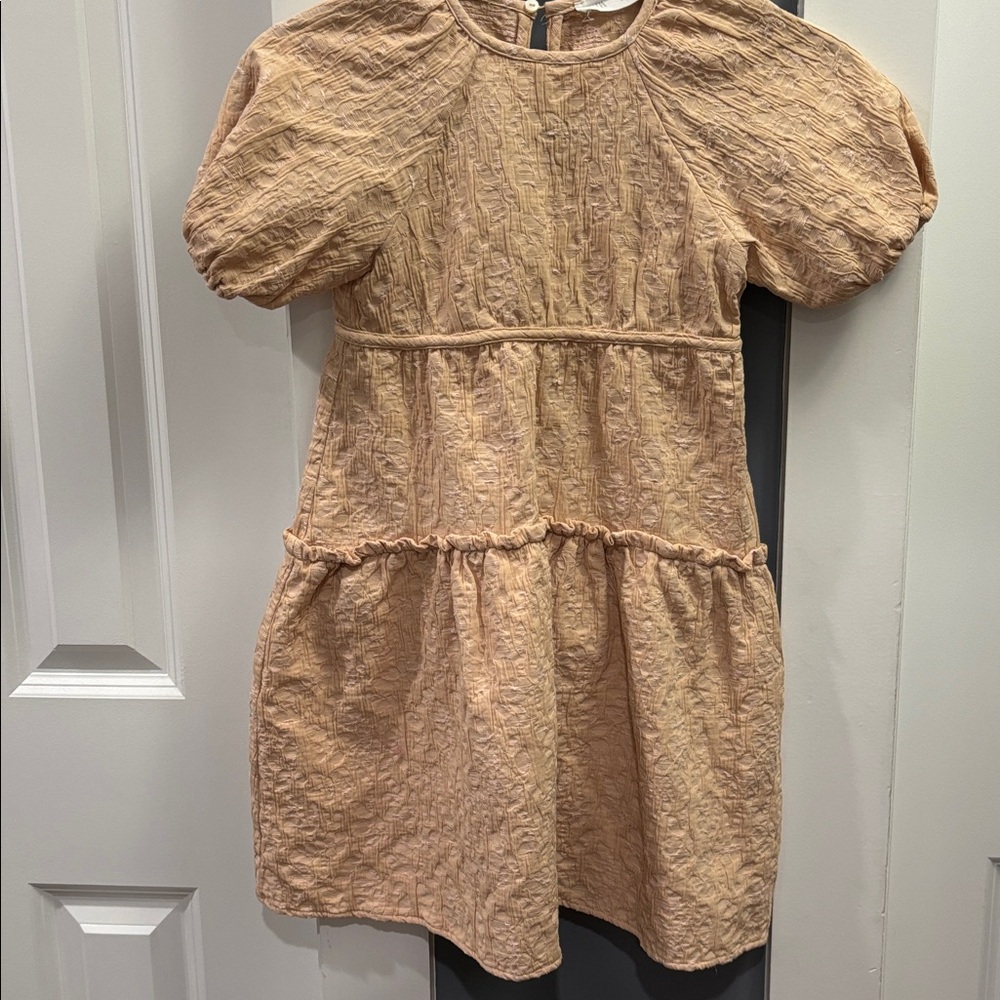Zara Kids Dress in Cream Textured Fabric